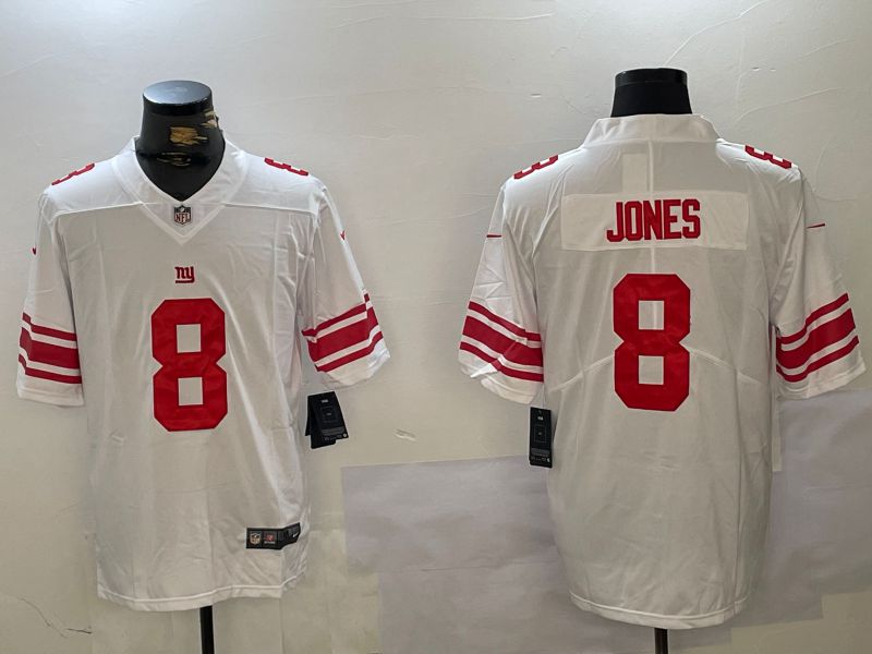 Men New York Giants #8 Jones White 2024 Nike Vapor Limited NFL Jersey style 4->miami dolphins->NFL Jersey